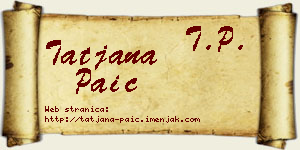 Tatjana Paić vizit kartica